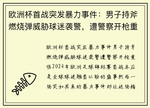 欧洲杯首战突发暴力事件：男子持斧燃烧弹威胁球迷袭警，遭警察开枪重伤